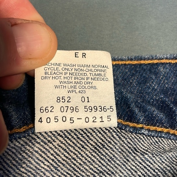 90s Levis Jeans Orange Tab VTG 505 34 Dark Blue Straight Denim 1996 Americana - Picture 13 of 16